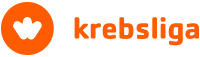 Logo der Krebsliga mit orangefarbenem Kreis, in dem ein stilisiertes weißes Herz sichtbar ist, und dem orangefarbenen Schriftzug „krebsliga“.