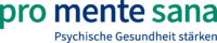 Logo von Pro Mente Sana mit dem Slogan 'Psychische Gesundheit stärken'.